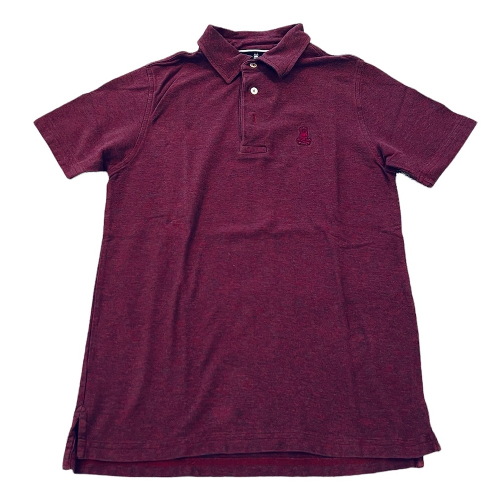PSYCHO BUNNY**Burgundy Polo Shirt**Size 3**$98